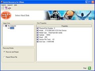 A Data Recovery Software-QR for Database screenshot